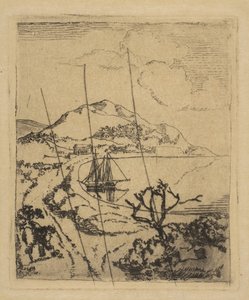 ग्रीक लैंडस्केप, 1856। द्वारा एडगर डीगास