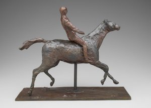 घोड़ा और सवार, c.1900 (कांस्य) द्वारा एडगर डीगास