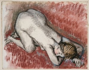 घुटने टेकने वाली नग्न महिला, c.1889-95