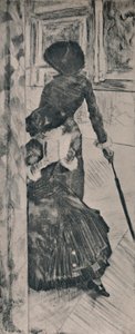 लौवर में मैरी कसाट, c.1880, 1946 द्वारा एडगर डीगास