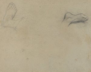 पैरों का अध्ययन [छंद], 1855। द्वारा एडगर डीगास