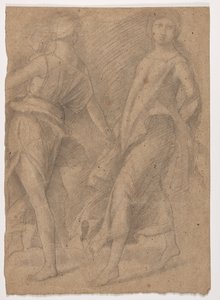 एंड्रिया मेन्टेगना, "परनासस" के बाद का अध्ययन, c.1854-56 द्वारा एडगर डीगास