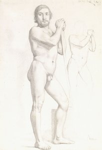 एक आदमी के दो अकादमिक अध्ययन, c.1856 द्वारा एडगर डीगास