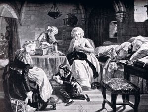 लुइस XVI और उनका परिवार &39;राष्ट्रों के इतिहास&39; से, चेटेउ डु मंदिर में द्वारा एडगर मेलविले वार्ड