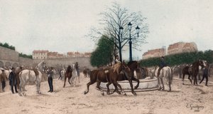 पेरिस में घोड़ा बाजार (रंग फोटोग्रावुर)