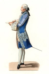 चार्ल्स रोज़ली डी रोहन चाबोट (1740-1813), जर्नैक की गणना, ओलिवियर द्वारा 1777 की एक पेंटिंग के बाद - एडमंड लेचेवेलियर-चेविग्नार्ड (1825-1902) के एक चित्रण से लिथोग्राफी, "कॉस्ट्यूम्स हिस्टोरिक्स डेस 16e" से द्वारा एडमंड लेचेवेलियर-चेविग्नार्ड