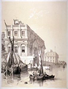 रॉयल नेवल अस्पताल, ग्रीनविच, लंदन, 1838। द्वारा एडमंड पैटन