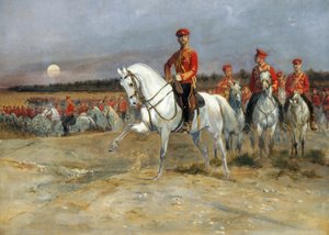 Tsarevich निकोलस रिव्यूज़िंग द ट्रूप्स द्वारा जीन बैप्टिस्ट एडौर्ड डिटेल