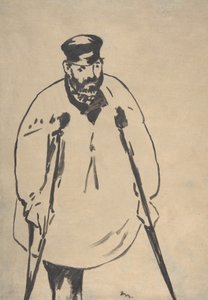ए मैन ऑन बैसाखी, 1878। द्वारा एडोर्ड मैनेट