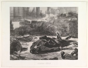 सिविल युद्ध गृह युद्ध, 1871-73, 1874 प्रकाशित हुआ। द्वारा एडोर्ड मैनेट