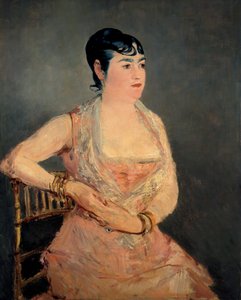 लेडी इन पिंक ला डेम एन गुलाब, 1879-1881 द्वारा एडोर्ड मैनेट
