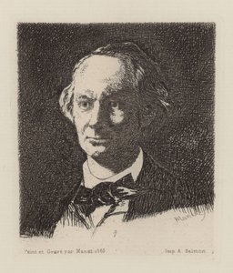 कवि चार्ल्स बौडेलेर का 1821-1867 का चित्रण द्वारा एडोर्ड मैनेट