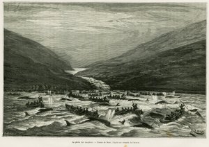 डॉल्फिन मछली पकड़ना। एडोआर्ड चार्टन (1807-1890), हैचेट, पेरिस द्वारा निर्देशित, ले टूर डू मोंडे 1887 में एच. लेबोन द्वारा कहानी को चित्रित करने के लिए रिओ द्वारा उकेरा गया है। द्वारा एडौर्ड रिउ