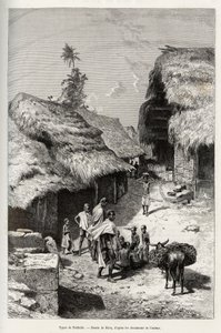 पखला (आइवरी कोस्ट) के प्रकार। 1887-1889 में कैप्टन लुई गुस्ताव बिंगर (1856-1936) द्वारा कहानी "" नाइजर से गिनी की खाड़ी तक "" कहानी को चित्रित करने के लिए रिओ द्वारा उत्कीर्णन, ले टूर डू मोंडे में, नोव्यू जर्नल डेस वॉयेज, के निर्देशन मे द्वारा एडौर्ड रिउ