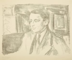 वोल्फगैंग गुरलिट का पोर्ट्रेट, 1912। द्वारा एडवर्ड चबाना