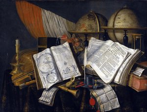 एडवार्ट कोलियर द्वारा वैनिटास स्टिल लाइफ (1642-1708)
