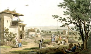 लारिसा, फ़्रेडरिक क्रिश्चियन लुईस (1779-1856) पब द्वारा उकेरी गई 'व्यूज़ इन ग्रीस' के भाग 6 से प्लेट 29। 1821 (एक्वाटिंट)