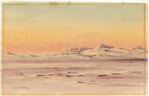 अंटार्कटिक तटीय दृश्य, 1901-04 (कागज पर wc) द्वारा एडवर्ड एड्रियन विल्सन