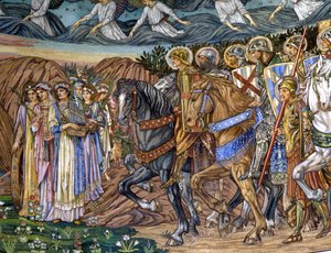वर्जिन और पवित्र शहीद, 1880 -90 s (मोज़ेक) द्वारा Edward Burne Jones