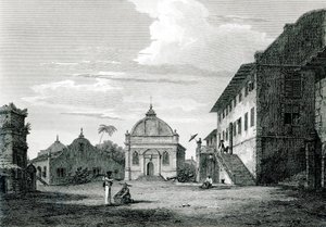 जॉर्ज कुके द्वारा उत्कीर्ण मलक्का में गवर्नमेंट हाउस द्वारा एडवर्ड हॉक लॉकर