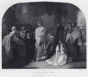 "गो, एंड सिन नो मोर" (उत्कीर्णन) द्वारा एडवर्ड हेनरी (बाद में) कॉर्बोल्ड
