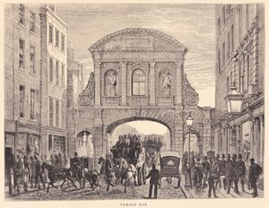 फ्लीट स्ट्रीट में मंदिर बार, c.1870