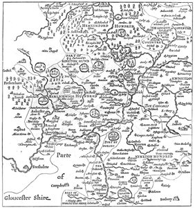स्ट्रैटफ़ोर्ड-ऑन-एवन और इसके आसपास के क्षेत्रों का एक नक्शा, 1610 1885।