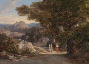 ओल्वानो ल'सिविटेला, 1842 के बीच। द्वारा एडवर्ड लीयर