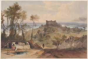 रोम और उसके Environs के Bracciano व्यूज़, प्लेट 2, 1841। द्वारा एडवर्ड लीयर