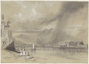 आइसोला बेला, मैगीगोर, 1839। द्वारा एडवर्ड लीयर