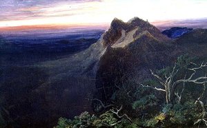 अंधेरे की सीमाओं पर सुबह चौड़ी (कैनवास पर तेल) द्वारा एडवर्ड लीयर