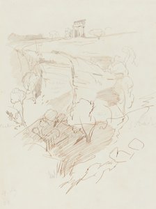 एक पहाड़ी पर खंडहर मंदिर द्वारा एडवर्ड लीयर