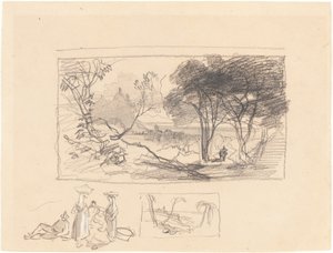 इटली में रेखाचित्र [रेक्टो], 18391845। द्वारा एडवर्ड लीयर
