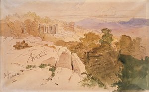 1849 में बस्सी, ग्रीस में अपोलो का मंदिर द्वारा एडवर्ड लीयर