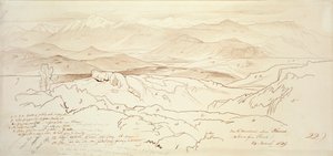फोनिया के ऊपर पहाड़ों से देखें, 1849 द्वारा एडवर्ड लीयर