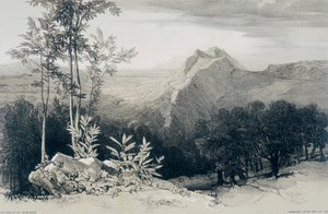 रोम और उसके वातावरण में दृश्य: Civitella di Subiaco द्वारा एडवर्ड लीयर