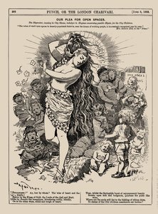 खुली जगहों के लिए हमारी दलील। पंच, जून 1883, 1883। द्वारा एडवर्ड लिनली साम्बूरने