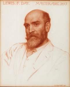 लुईस फ़ोरमैन डे (1845-1910) डिजाइनर, 1897 में आर्ट वर्कर्स गिल्ड के मास्टर (1900) द्वारा एडवर्ड रॉबर्ट ह्यूजेस