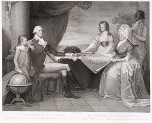 वाशिंगटन परिवार, 1798 (उत्कीर्णन और स्टेपल नक़्क़ाशी)