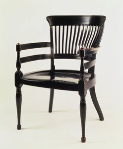 जेम्स पेडल द्वारा निर्मित आर्मचेयर, c.1880 (ईबोनाइज्ड वुड)