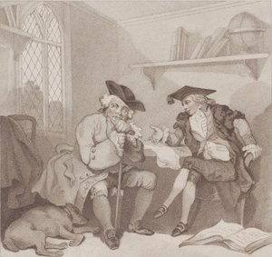 ए कॉलेज सीन, ऑर ए फ्रूटलेस अटेम्प्ट ऑन द पर्स ऑफ..., [1 अगस्त 1787], 1 जुलाई 1802 को फिर से जारी किया गया।