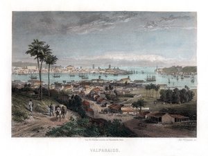 वालपाराइसो, चिली, 1840 द्वारा एडवर्ड विलमन