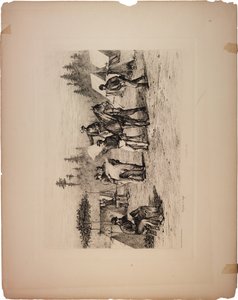 शिविर में समाचार पत्र, 1876 द्वारा एडविन ऑस्टिन फोर्ब्स