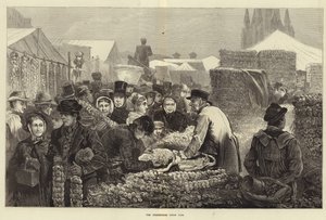 बर्मिंघम प्याज मेला (उत्कीर्णन) द्वारा एडविन बकमैन