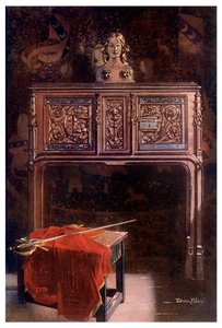 नक्काशीदार ओक लूस बारहवीं पोशाक, 1910। द्वारा एडविन फोली