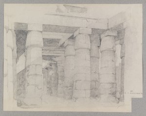1887 में कर्णक में खोंसु का मंदिर, (बनावट वाले कागज़ पर ग्रेफाइट)