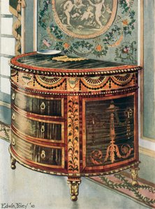 Inlaid Satinwood कमोड - ओरमोलू माउंट द्वारा एडविन जॉन फोले
