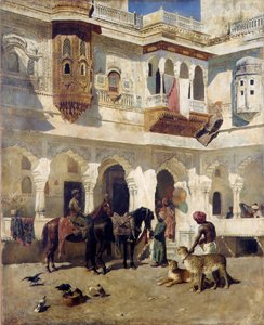 एक शिकार पर शुरू राज, ca. 1885। द्वारा एडविन लॉर्ड वीक्स