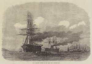 HMS Agincourt पर्ल रॉक, जिब्राल्टर बे पर घेर लिया