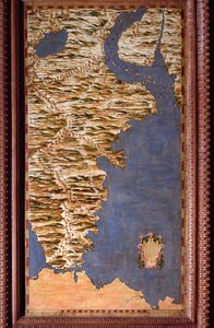 मैगलन का डेट्रॉइट मानचित्र एग्नाज़ियो डेंटी (1536-1586) गणितज्ञ, कॉस्मोग्राफर और इतालवी वास्तुकार द्वारा बनाया गया था। 1567 के आसपास। फ्लोरेंस, पलाज्जो वेक्चिओ, साला डेल मप्पमोंडो द्वारा इग्नाज़ियो दांती